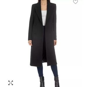 NWT Avec Les Filles Double Breasted
Wool Blend Coat with Peak Lapel Sz L